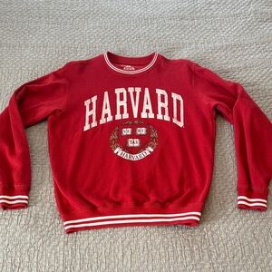 Vintage Style Harvard Crewneck Sweatshirt
